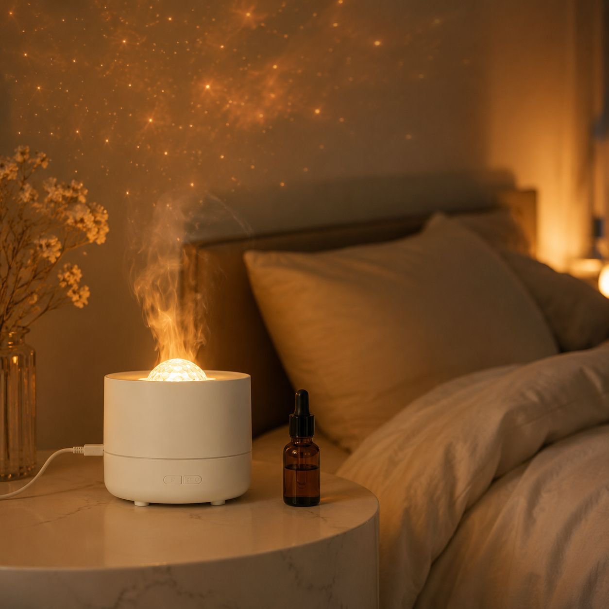 Portable desktop humidifier for fresh and healthy air