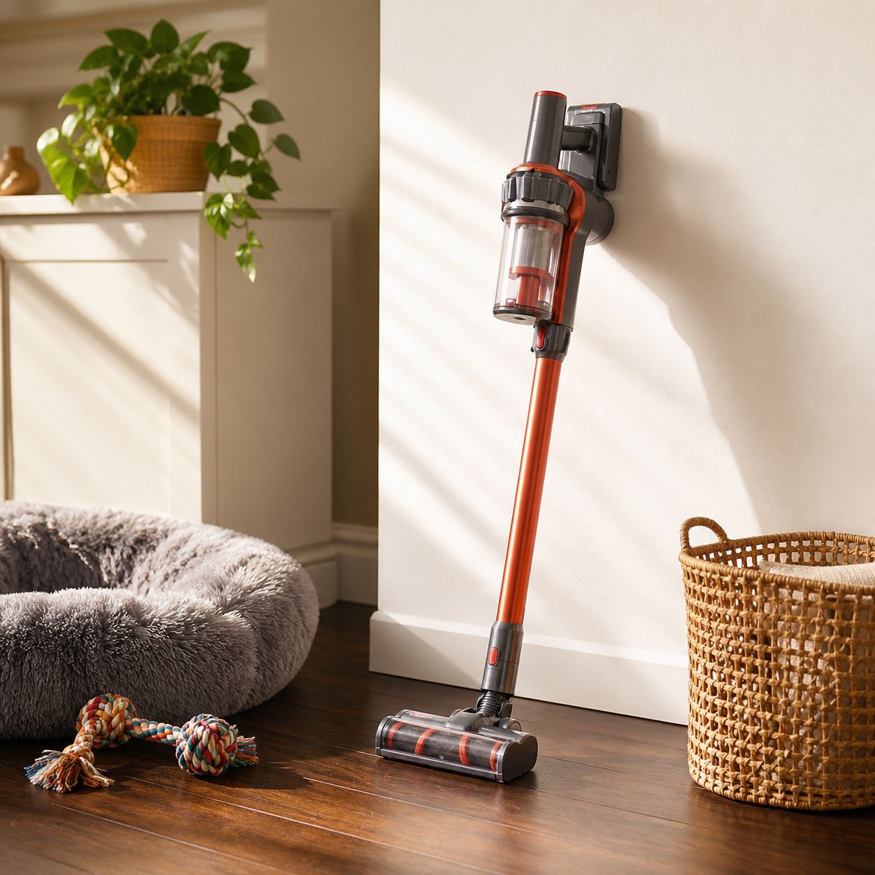 Efficient handheld vacuum for tight spaces
