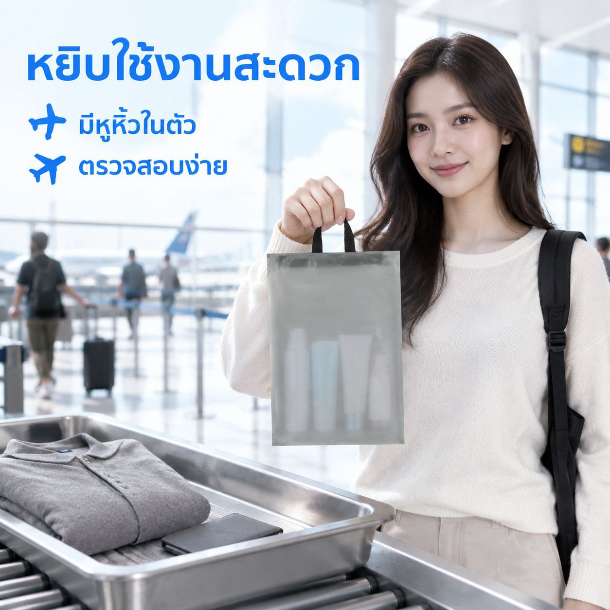 กระเป๋าพกพาสำหรับใส่เสื้อผ้าใช้แล้วระหว่างเดินทาง
