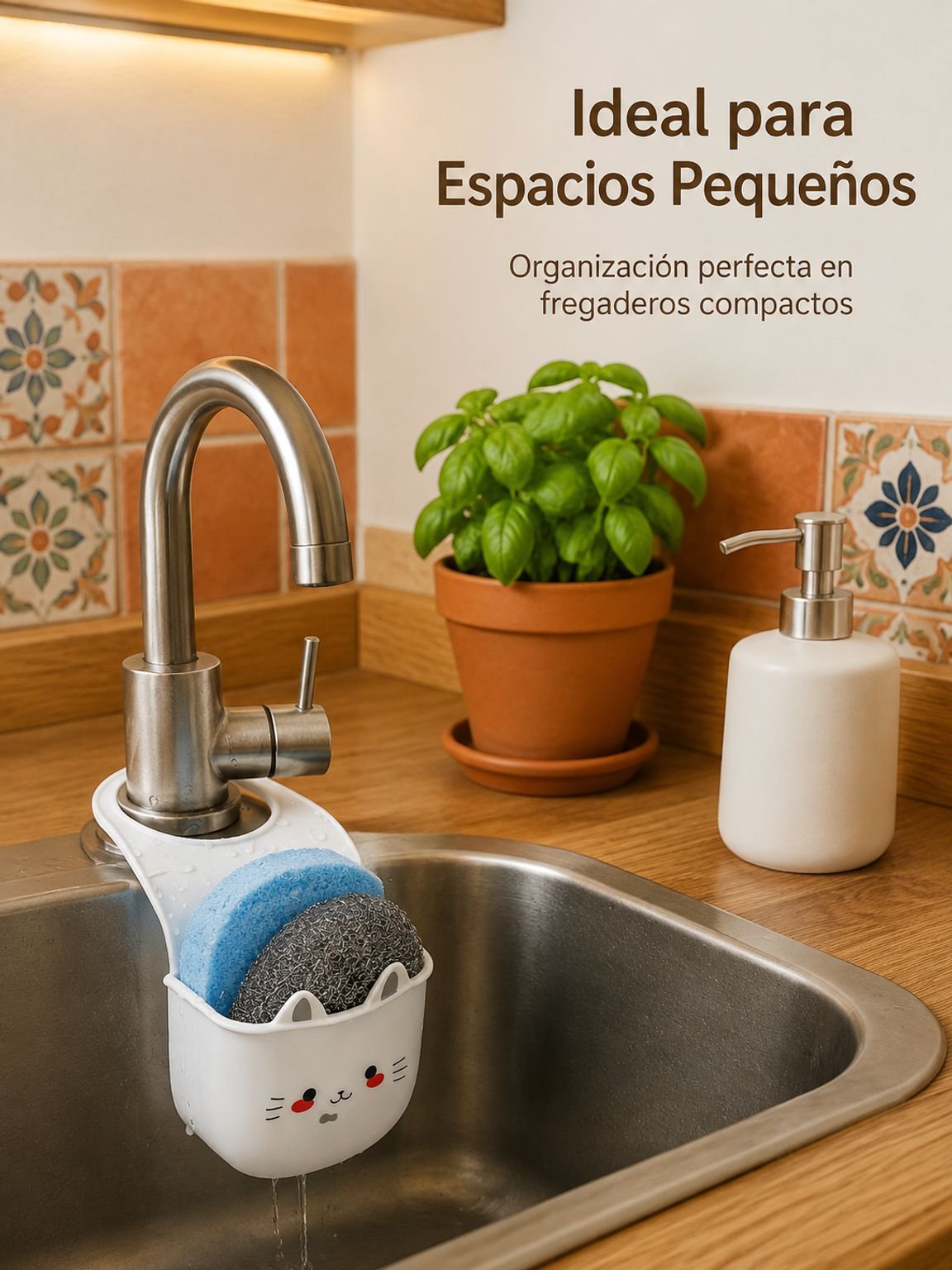 Organizador doble para fregadero