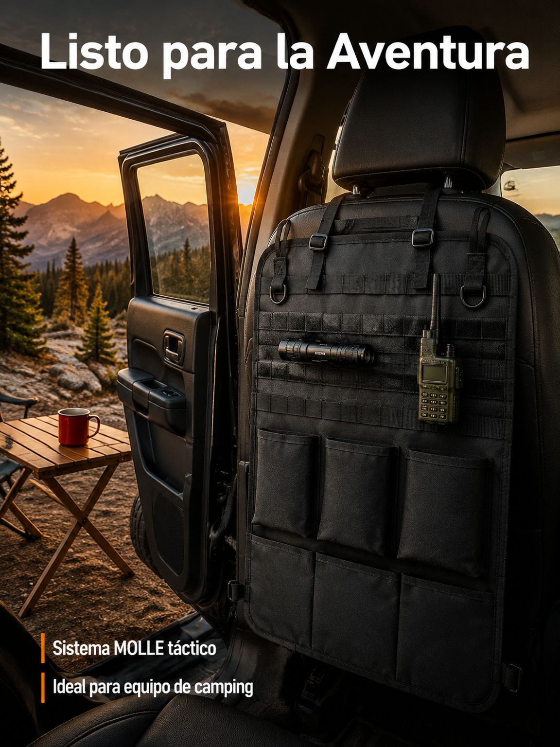 Bolsa colgante para asiento trasero de coche