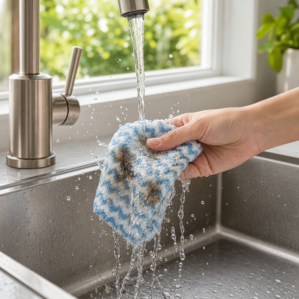 Super absorbent water ripple texture cleaning rag
