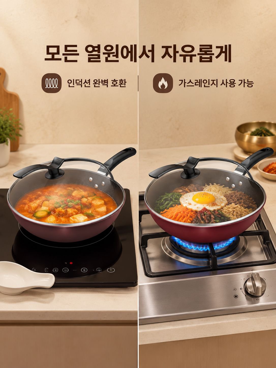 연기 없는 가정용 프라이팬