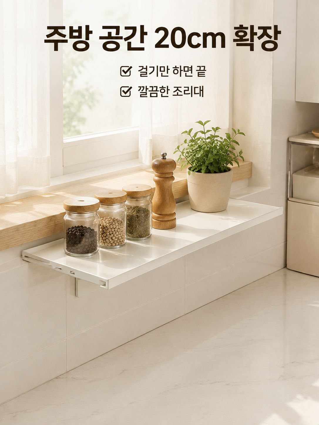 주방 조리대용 자석 선반