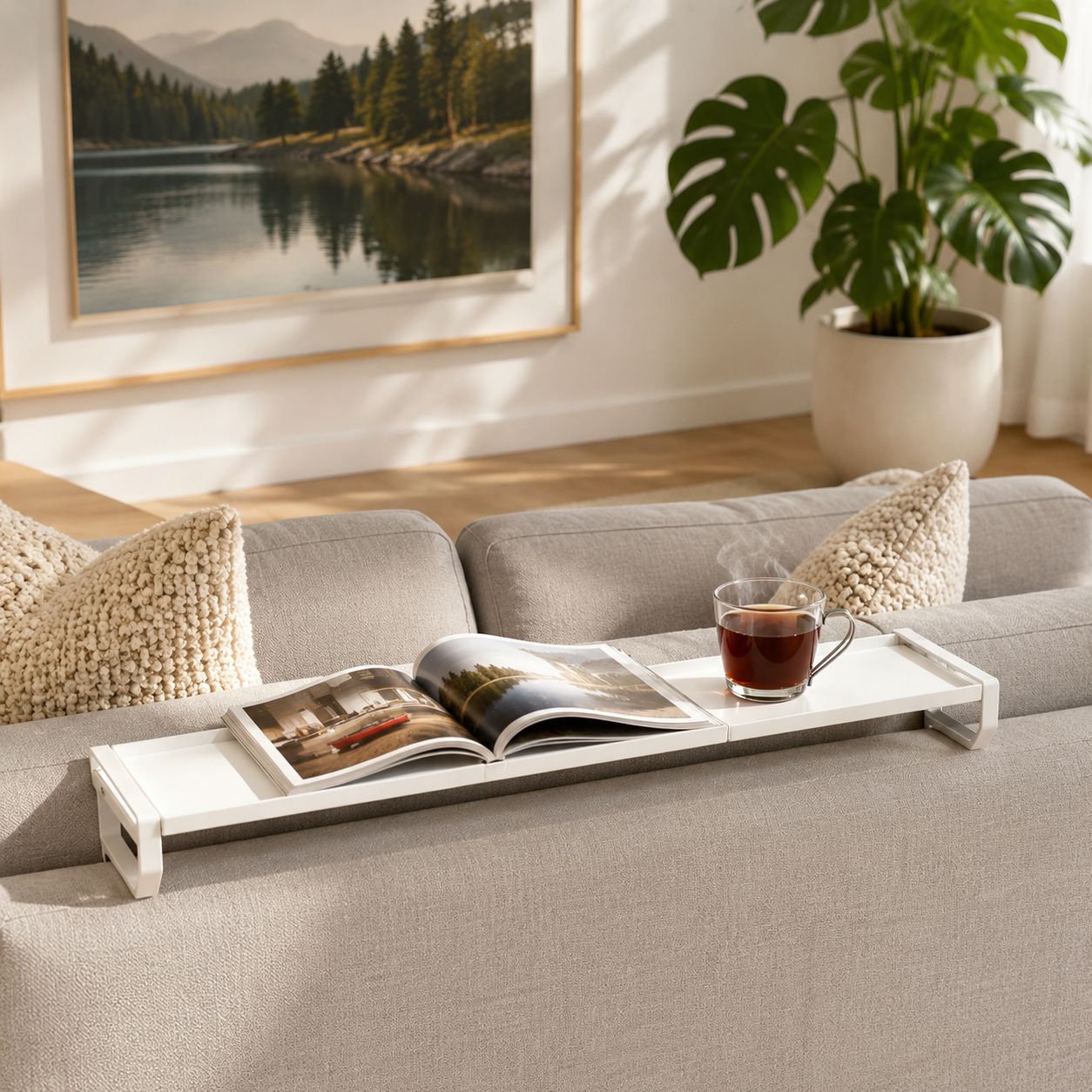Sofa back shelf, wall-mounted shelf, display shelf, bedside gap shelf, narrow bedside storage shelf