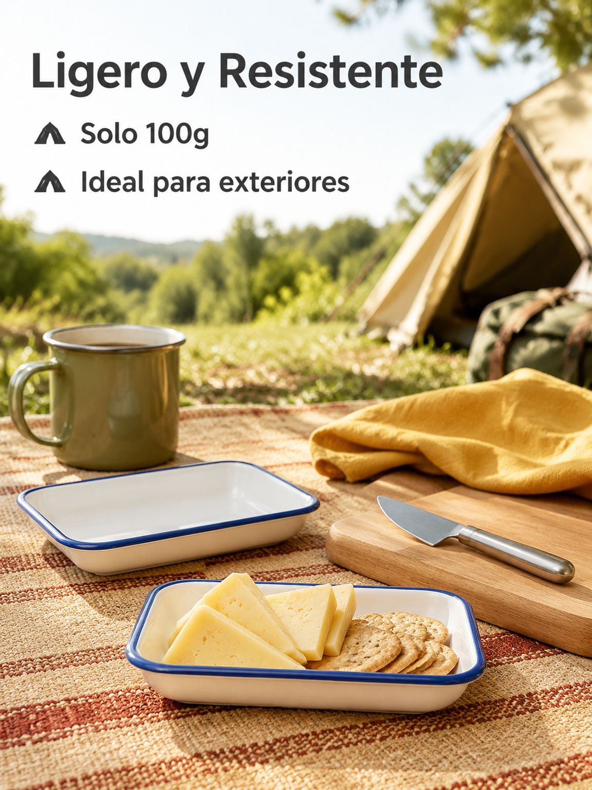 Placa rectangular esmaltada