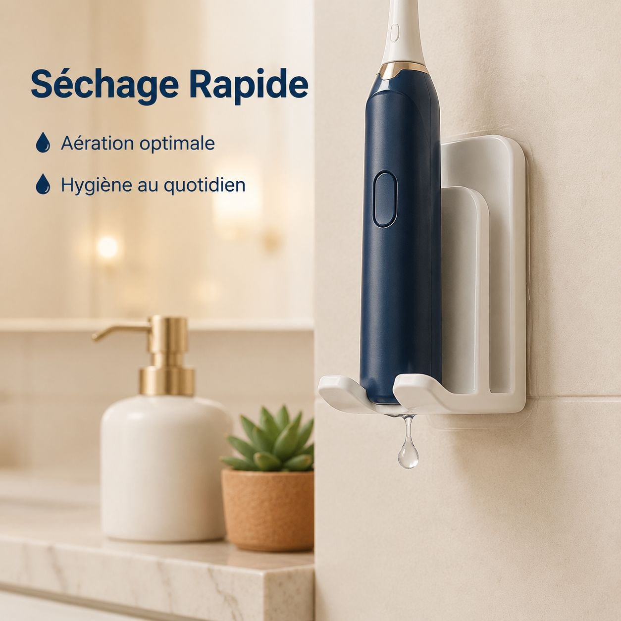 Porte-brosse à dents sans perçage