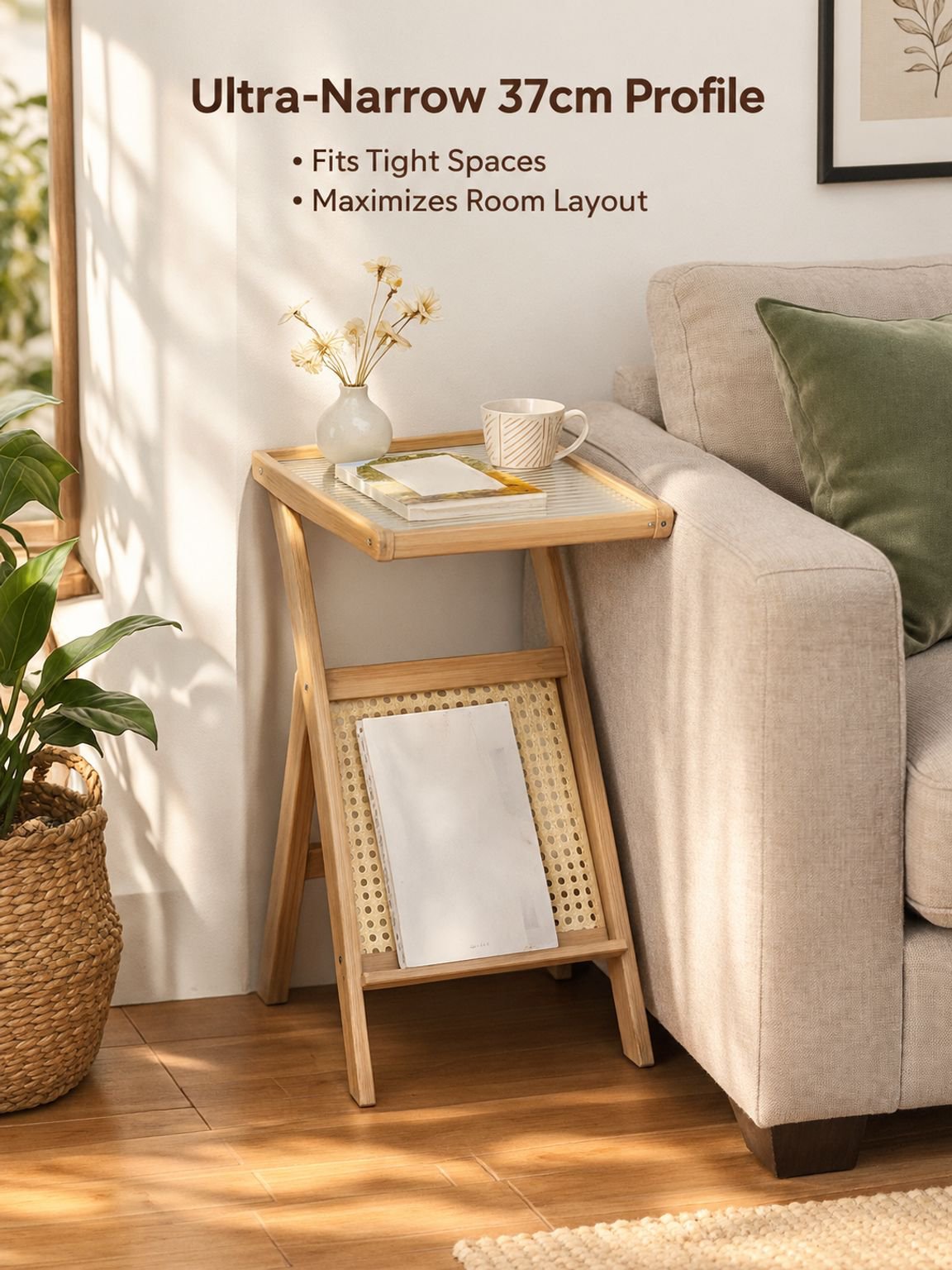 Small Glass Tea Table for Compact Spaces
