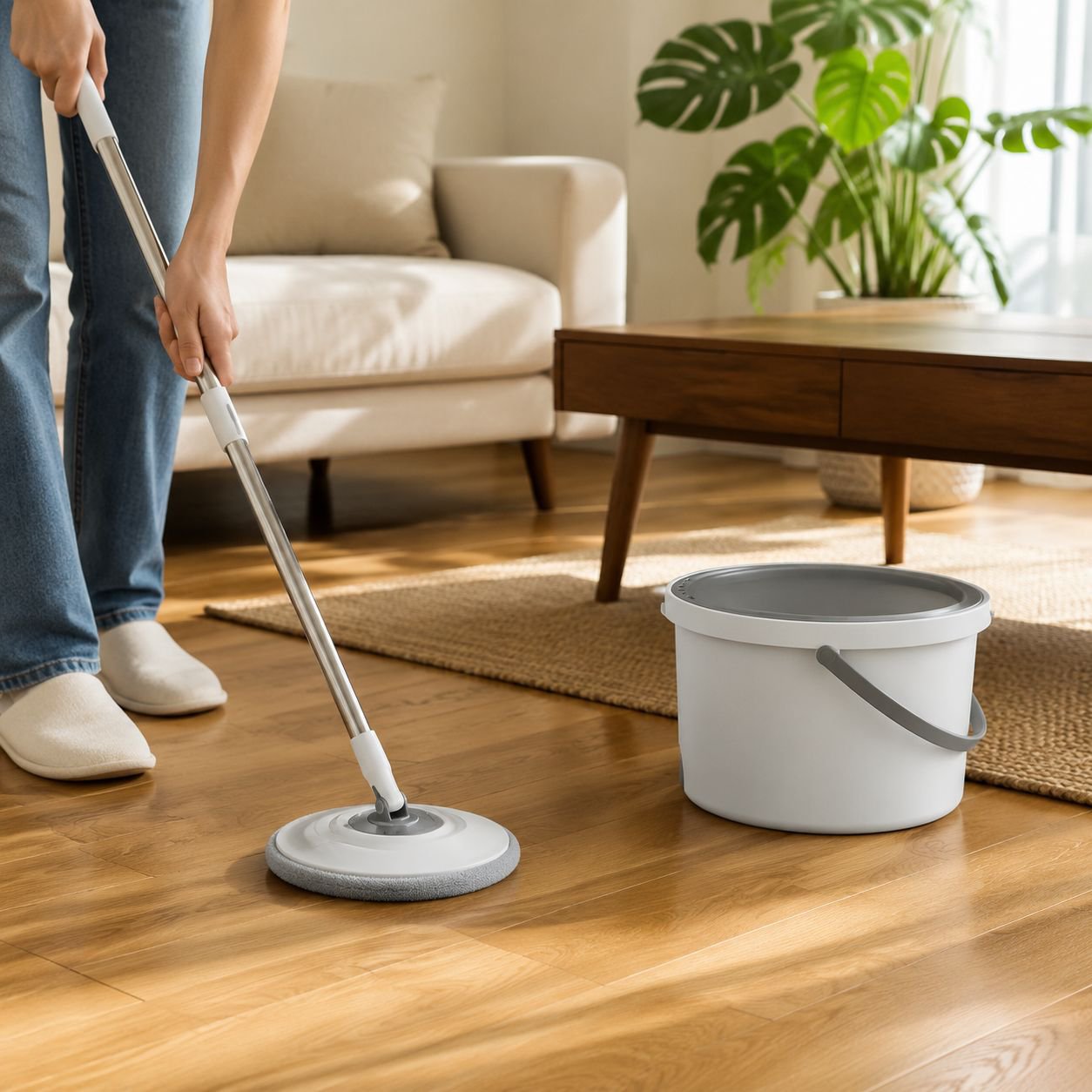 Lazy household suction level plate with bucket mop clean sewage separation hands-free mop wet and dr