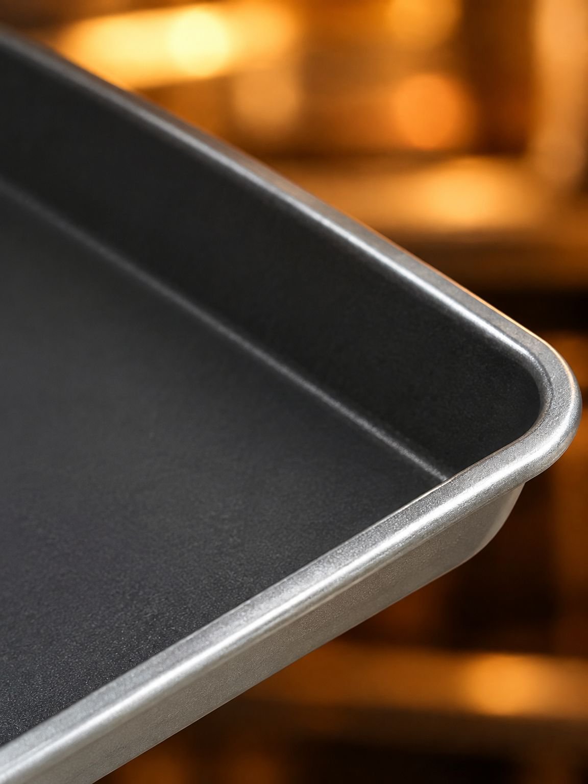 Charola rectangular antiadherente reforzada para hornear pasteles y pan