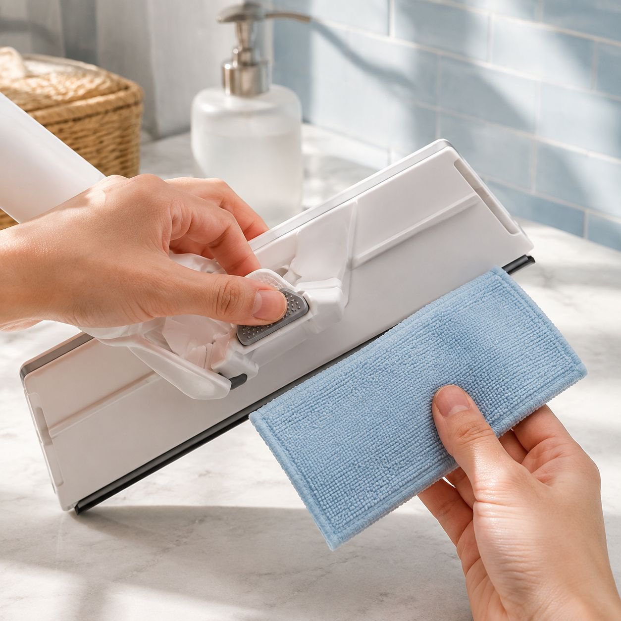 Small lazy clip cloth mop for easy floor cleaning