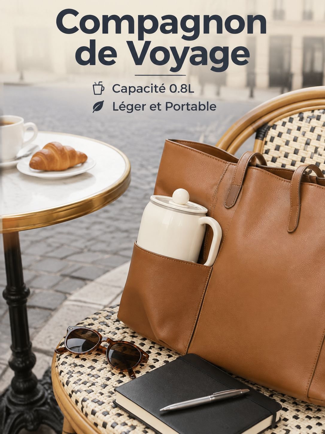 Tasse isolante multifonction intelligente, légère et portable
