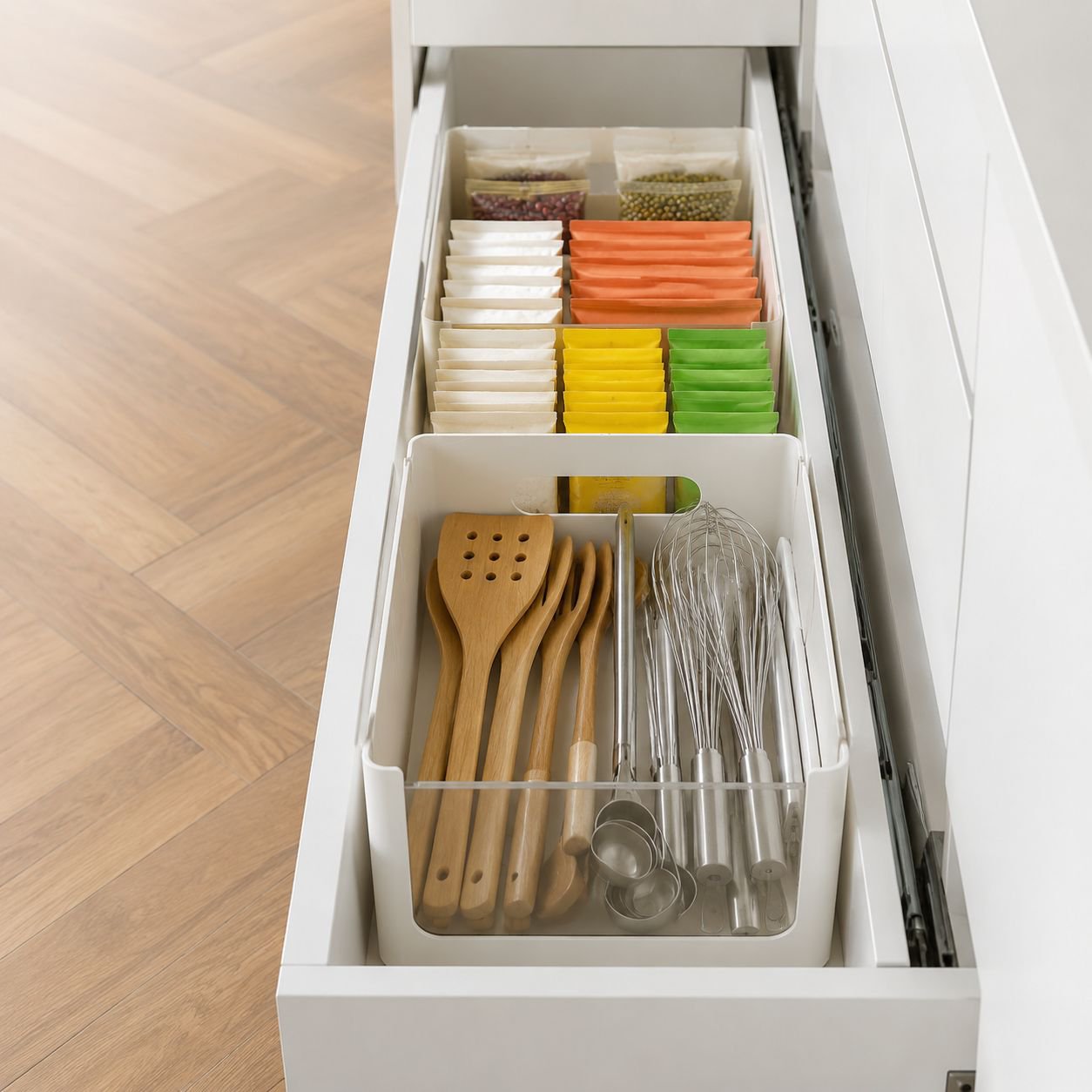 Boîte de rangement plastique résistante pour cuisine moderne