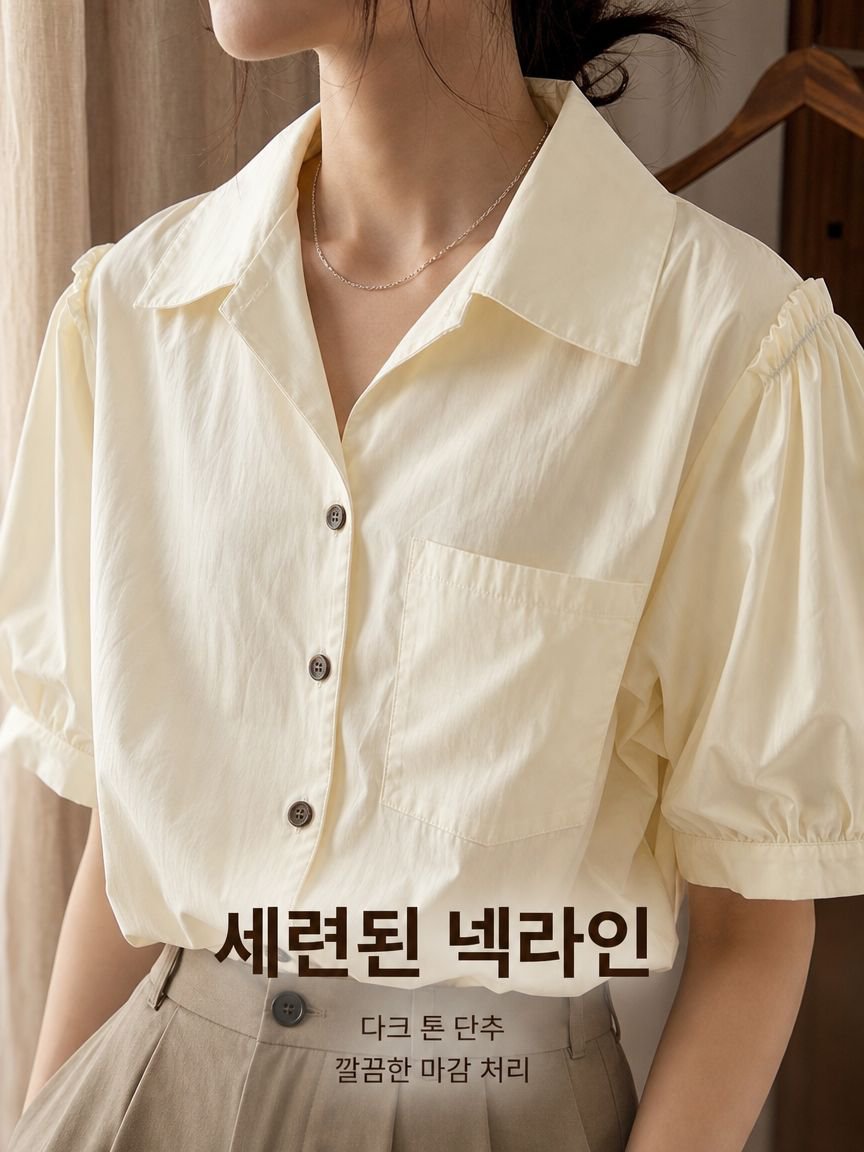 710 XY 블루 컬러 작은 사람 카라 셔츠 일본식 비즈니스 단추 반팔 상의 여성