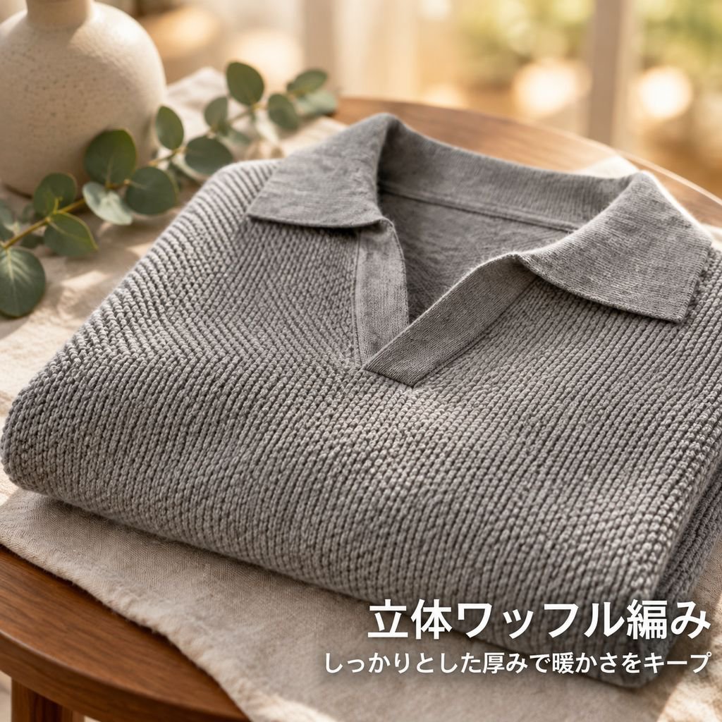 メンズ Vネックニットプルオーバー
