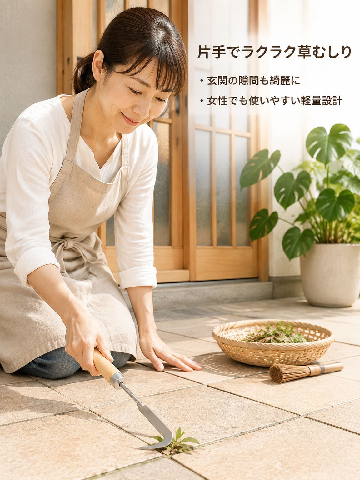 ステンレス製の除草ツール