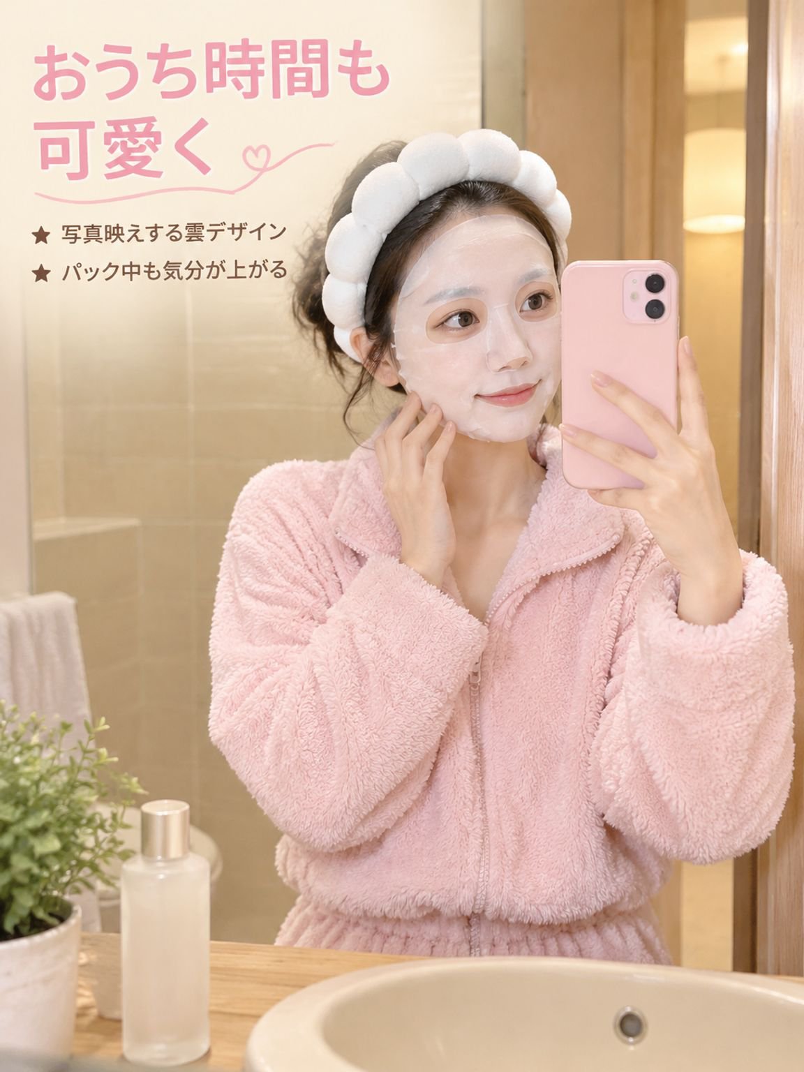 洗顔用防水ヘアバンド