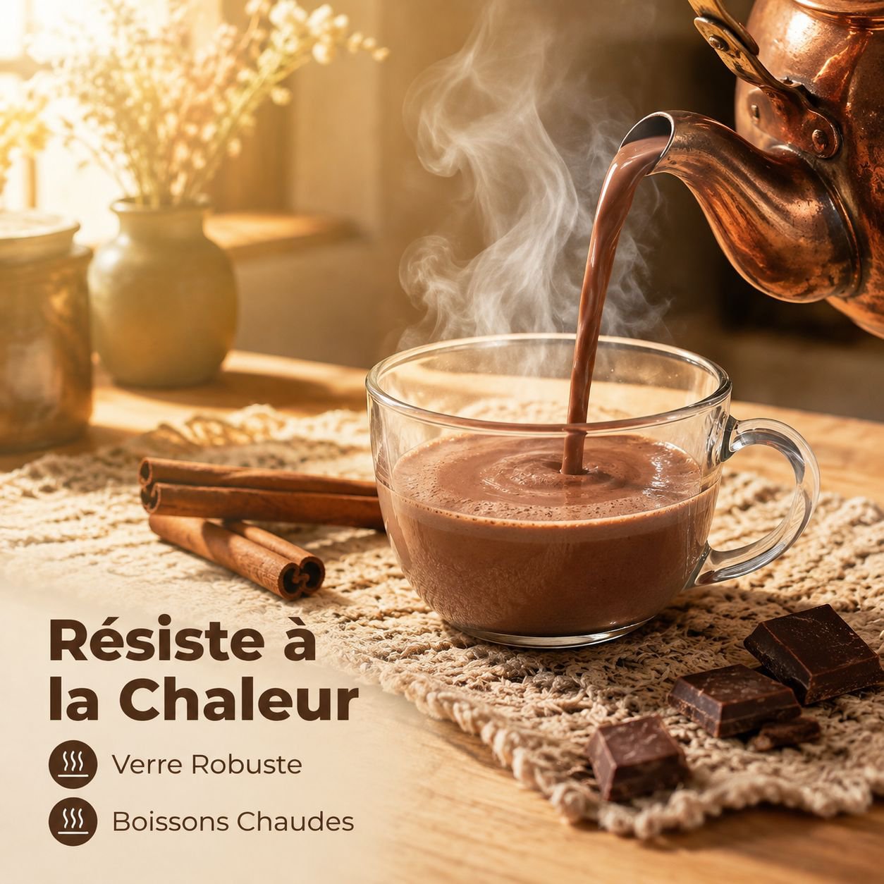 Verre à petit-déjeuner grande capacité avec couvercle et cuillère