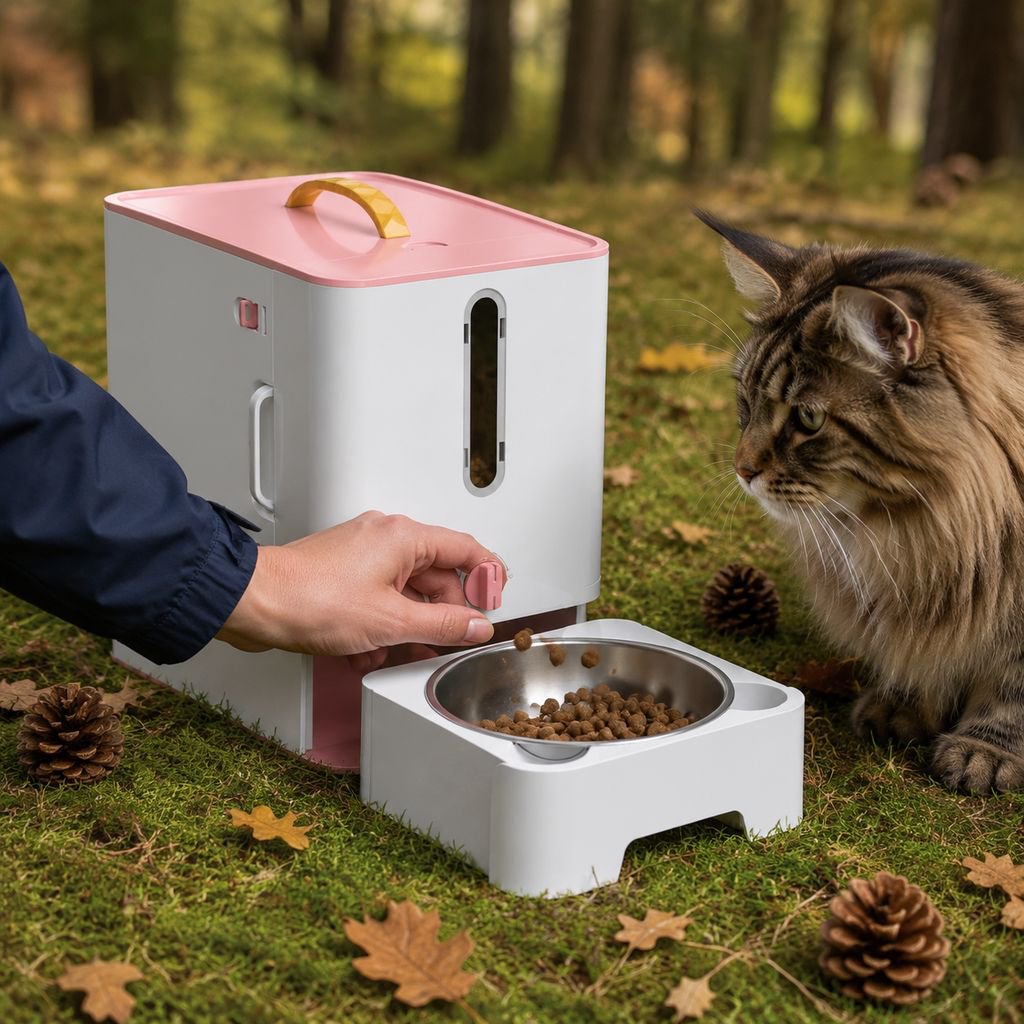 KatzenfutterAufbewahrungseimer HaustierAußeneimer tragbarer FutterSnackAufbewahrungseimer