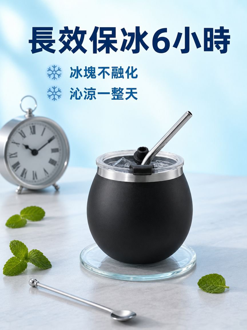 不鏽鋼便攜防摔帶吸管