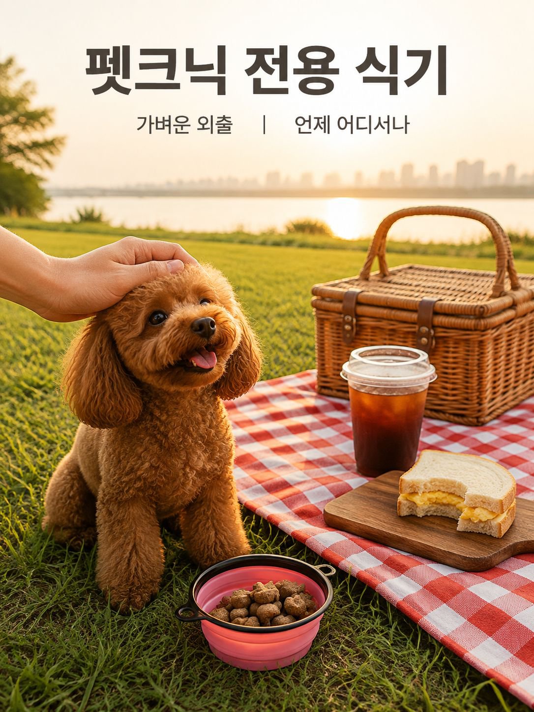 펫 접이식 실리콘 그릇