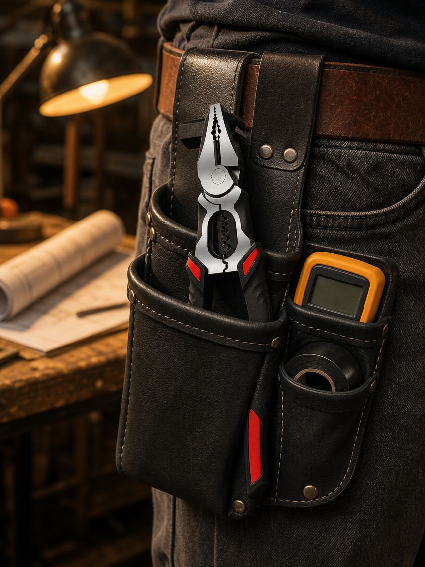 Ergonomische Drahtabisolierzange mit Zusatzfunktion