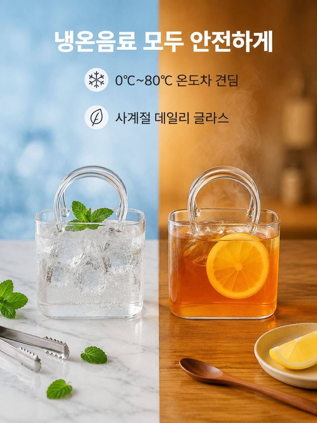 핸드백 모양 유리컵