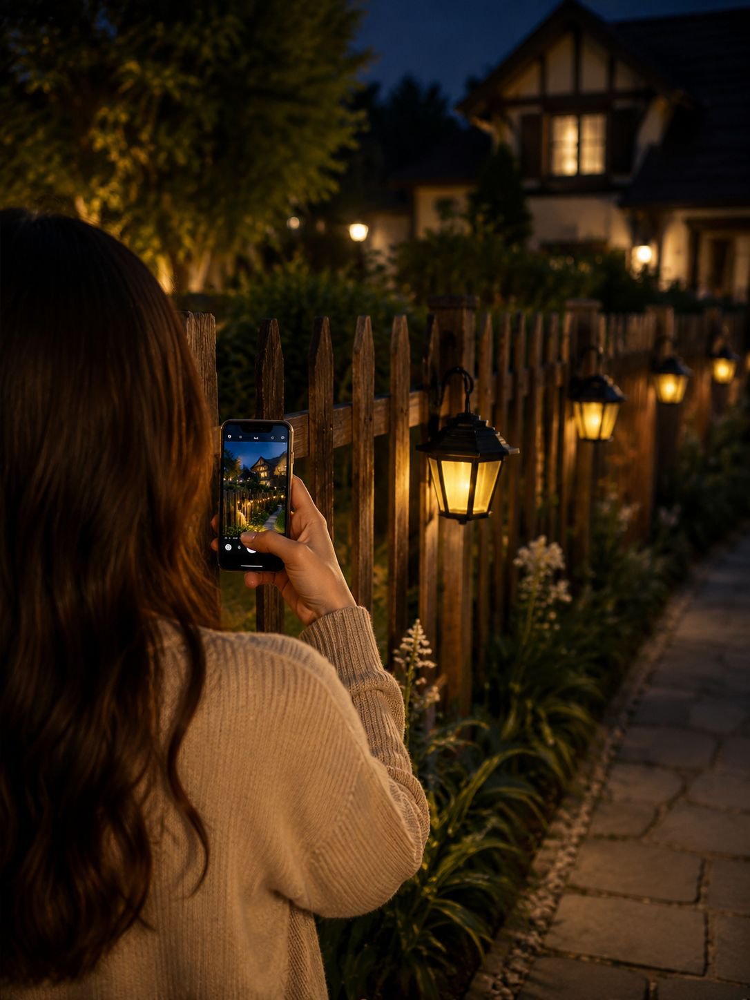 Einfach installierbare Solar Gartenlampe