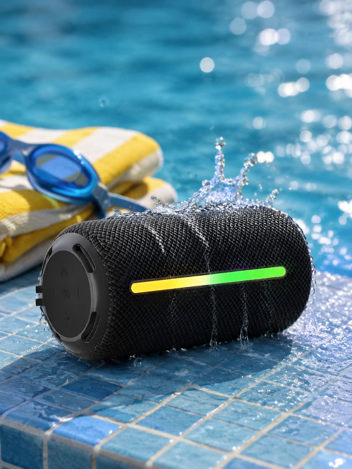 Nuevo altavoz Bluetooth 2025 con alta potencia, portátil, resistente al agua para exteriores y sonid