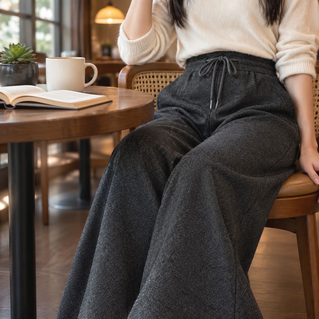秋冬コーデにぴったりなワイドパンツ着用イメージ