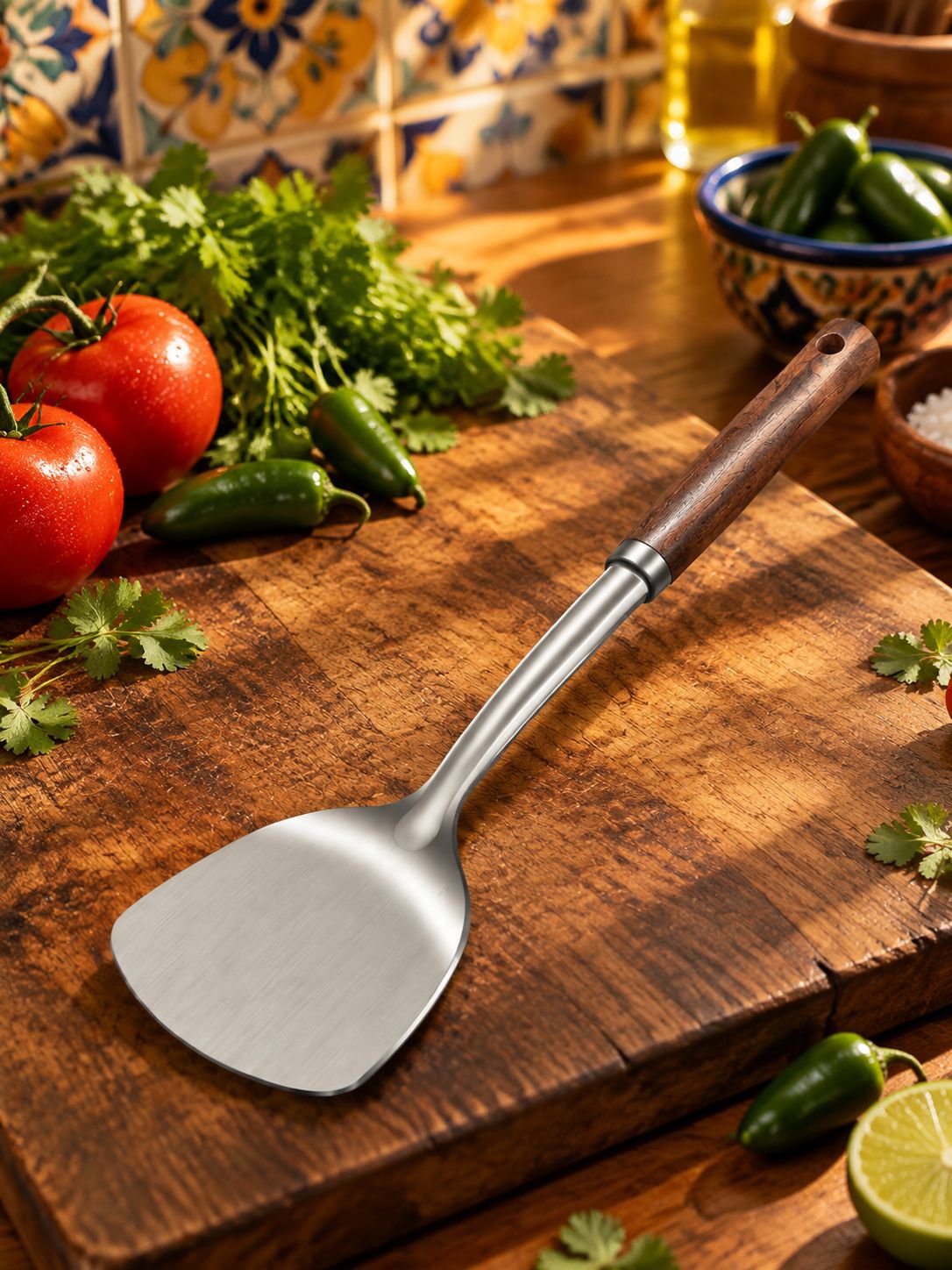 Espátula de acero inoxidable para cocina