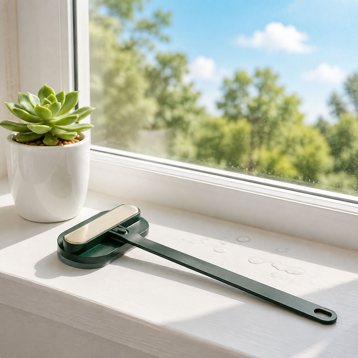 Household Crevice Cleaning Brush Non-Disassembly Glass Window Scraper