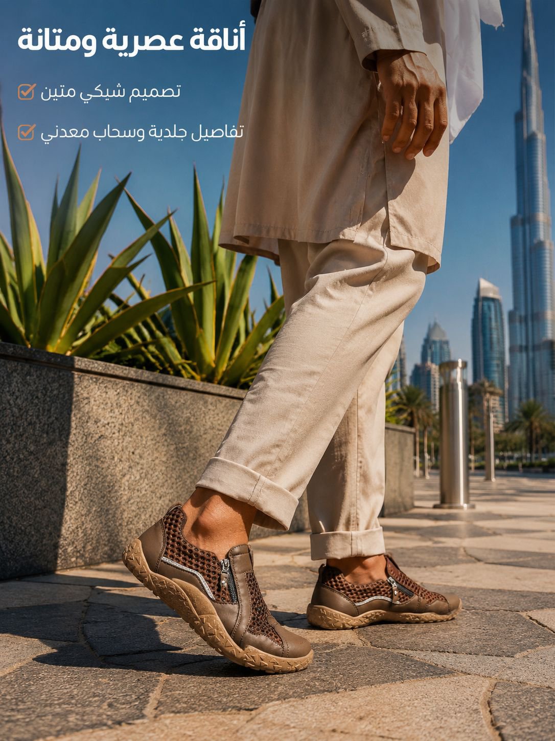 حذاء رجالي شبكي صيفي كاجوال مضاد للانزلاق