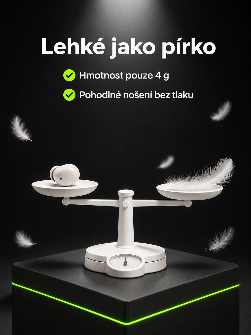 Bezdrátová sluchátka do uší s kostním vedením a potlačením hluku