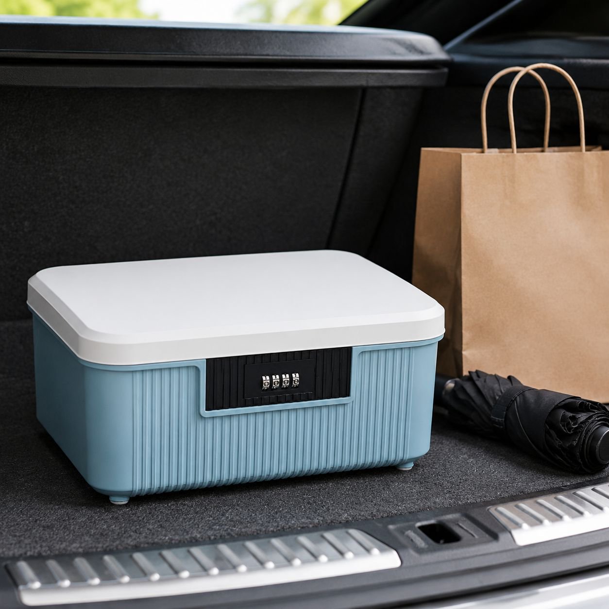 Lockable Password Storage Box Extra Large Capacity for Car and Nail Art