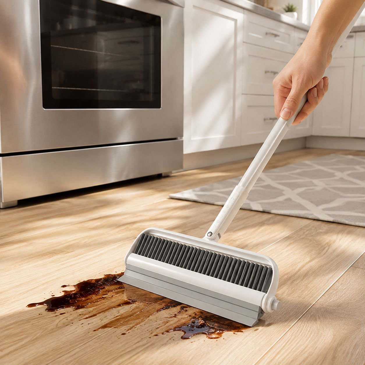 Worry-Free Dopamine Series Dual-Head Water Scraper Cleaning Brush for Bathroom and Floor