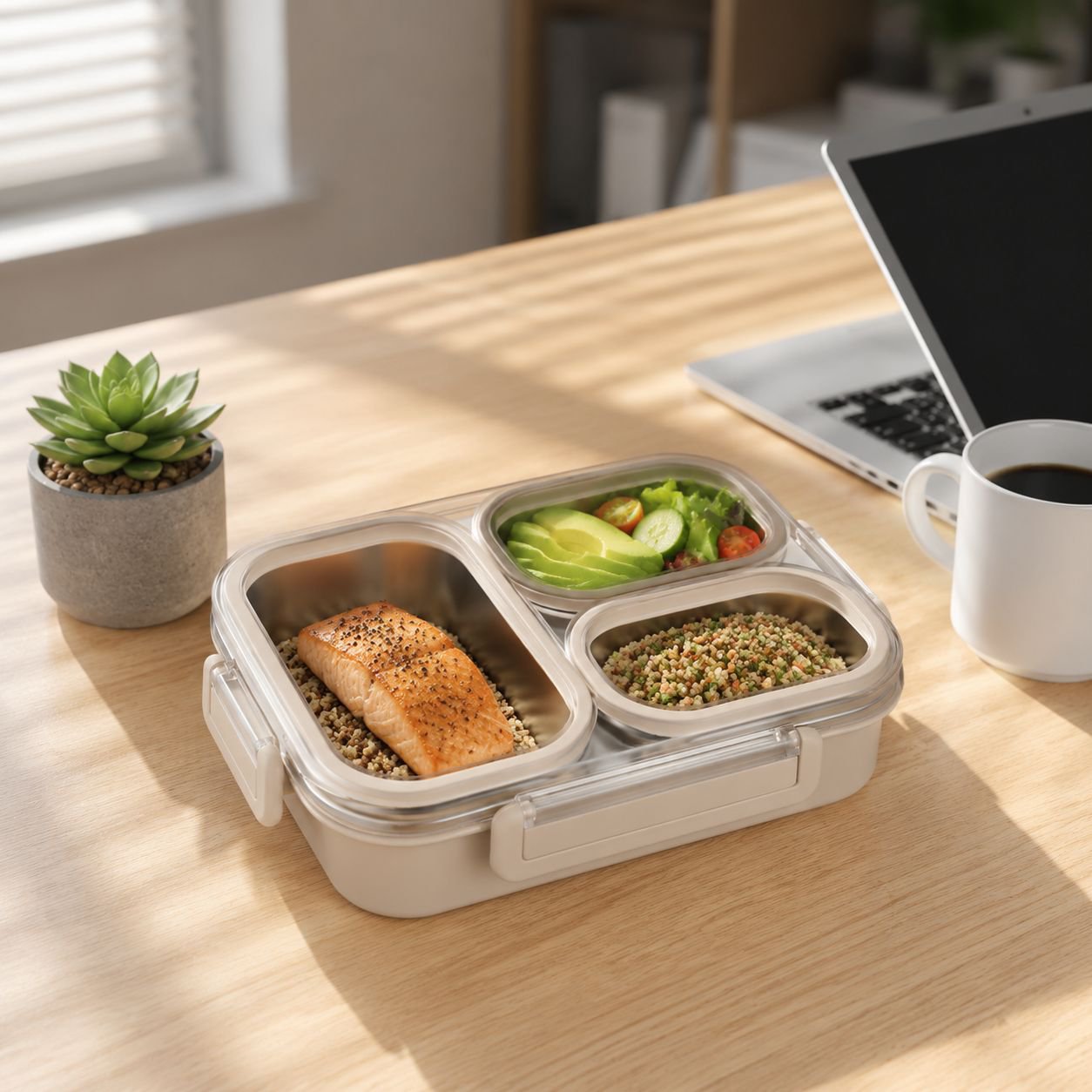 Easy to clean lunch box with odor-resistant materials