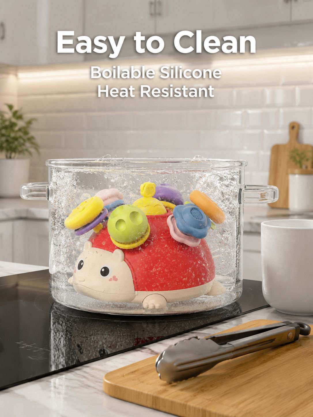  Multifunctional Rotating Hedgehog Teething Toy