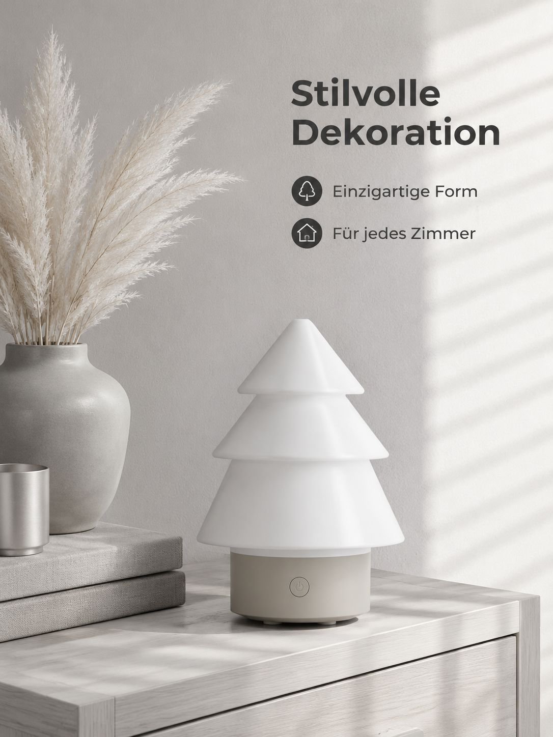 Aroma Diffusor in Weihnachtsbaumform mit automatischer Abschaltung, USB-betriebene Nachtlampe