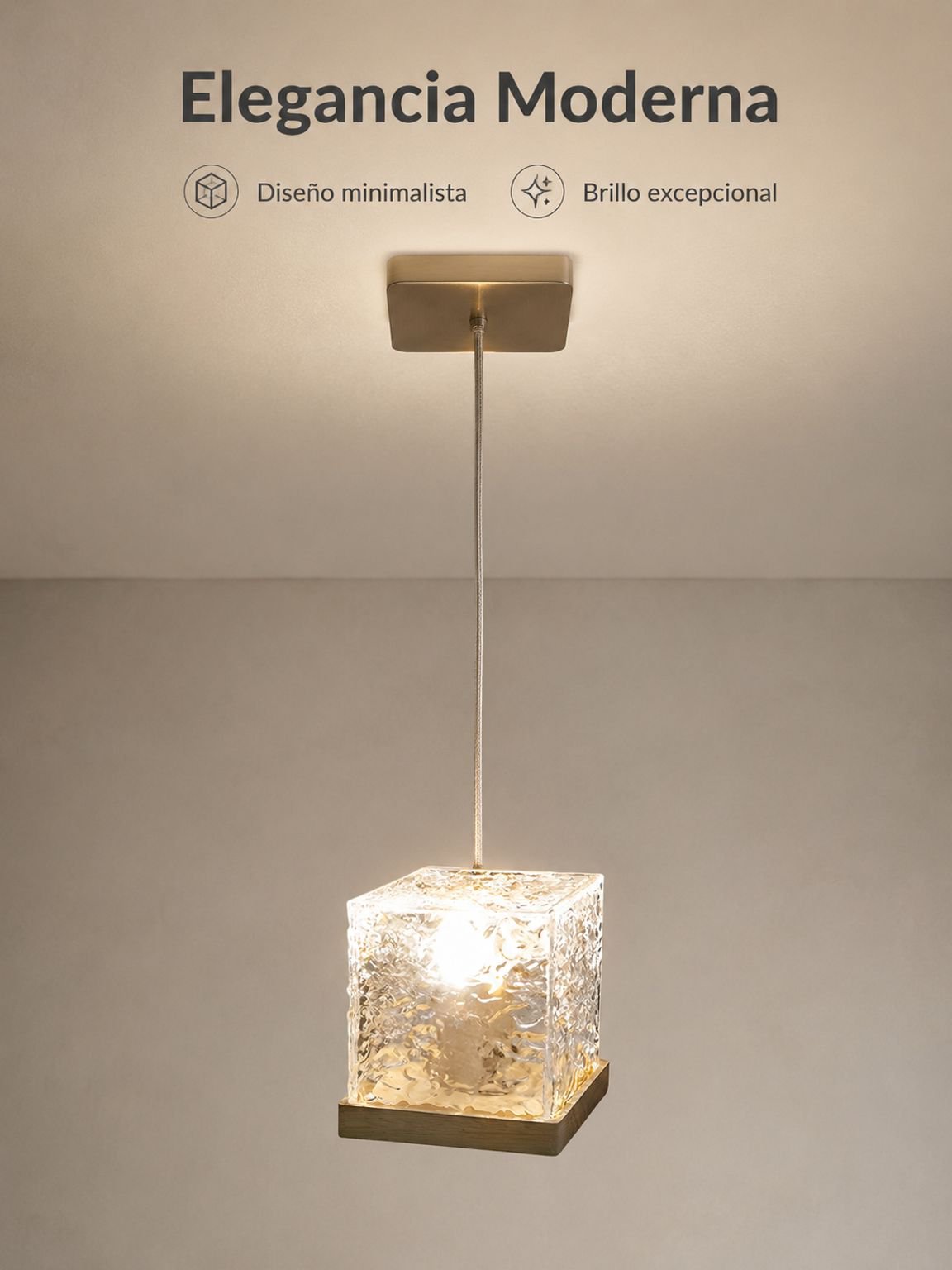 Lámpara colgante de cristal moderna