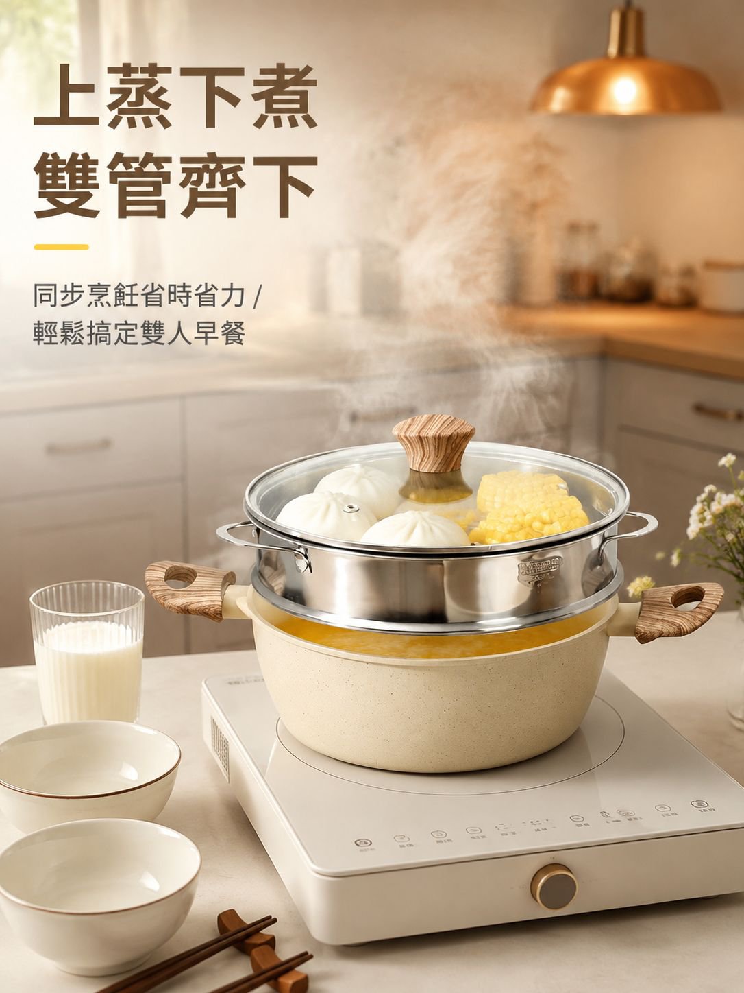 多功能可視化雙耳加厚煮鍋