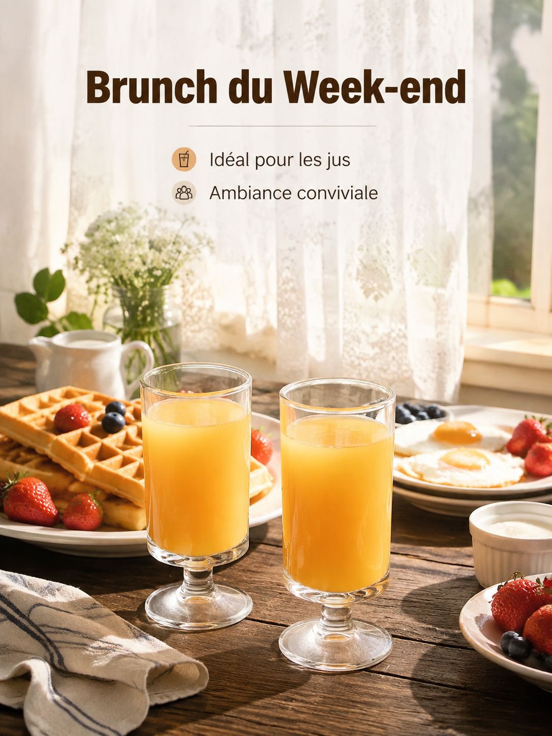 Verre à jus à pied pour une présentation raffinée