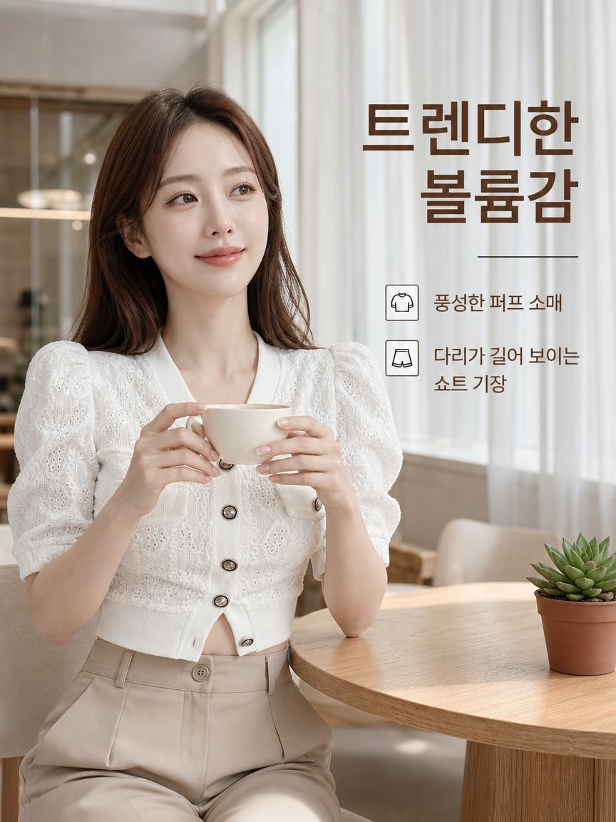 유럽스타일 V넥 허리 잡아주는 쇼트 풍성한 소매 여성 블라우스