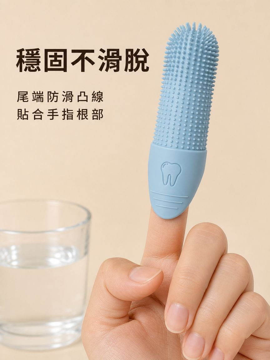 360度寵物矽膠手指牙刷