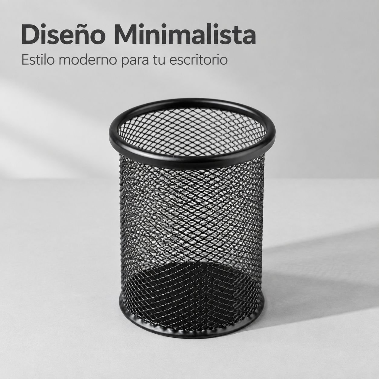 Organizador de Escritorio con Portalápices de Malla Metálica para Oficina