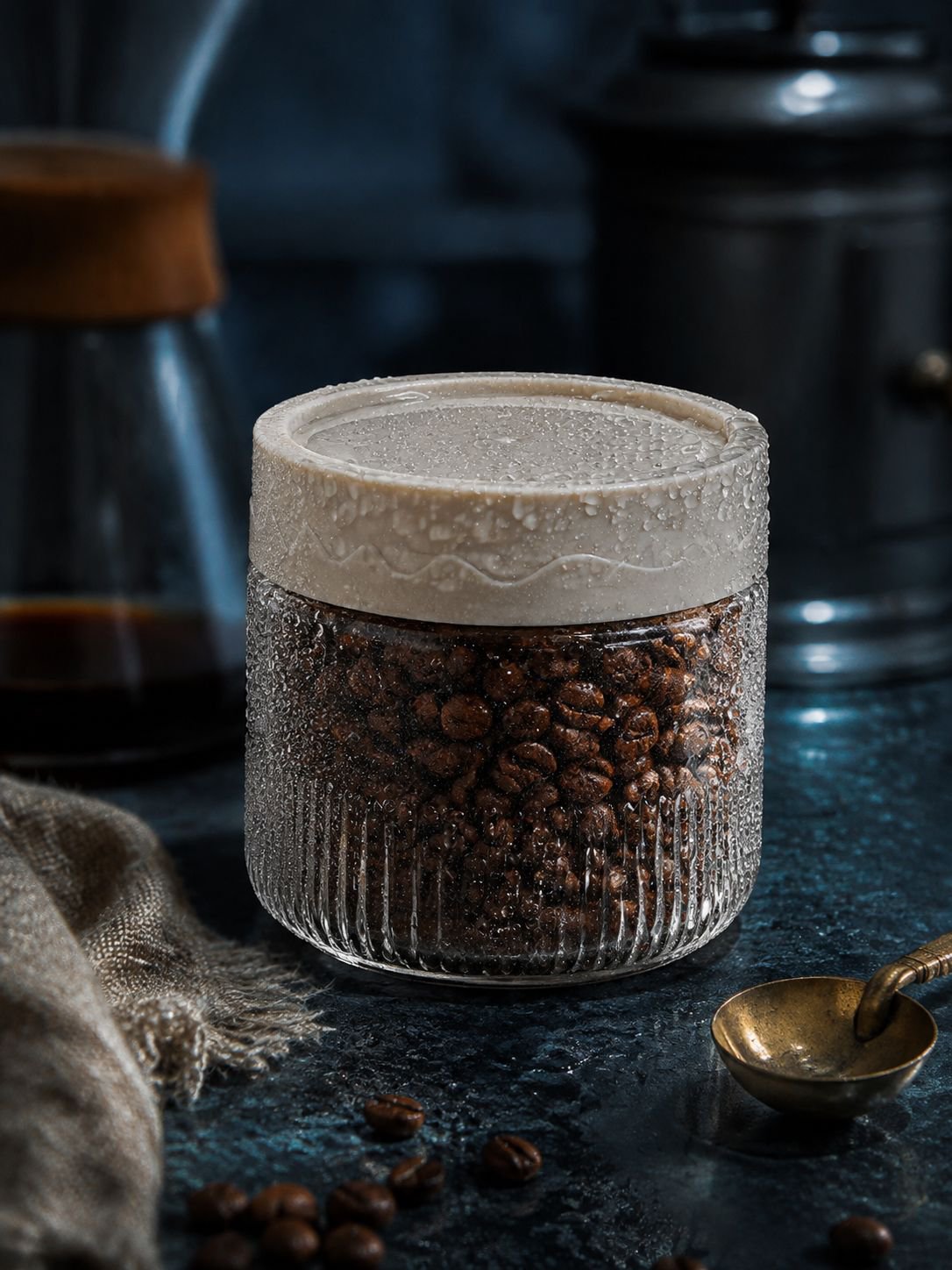 Bocal hermétique empilable en verre pour céréales