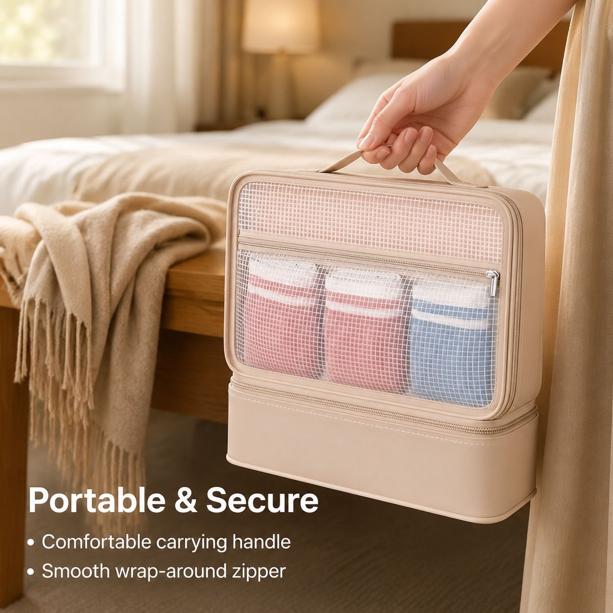 Travel Business Trip Underwear Storage Bag 3-in-1 Portable Organizer