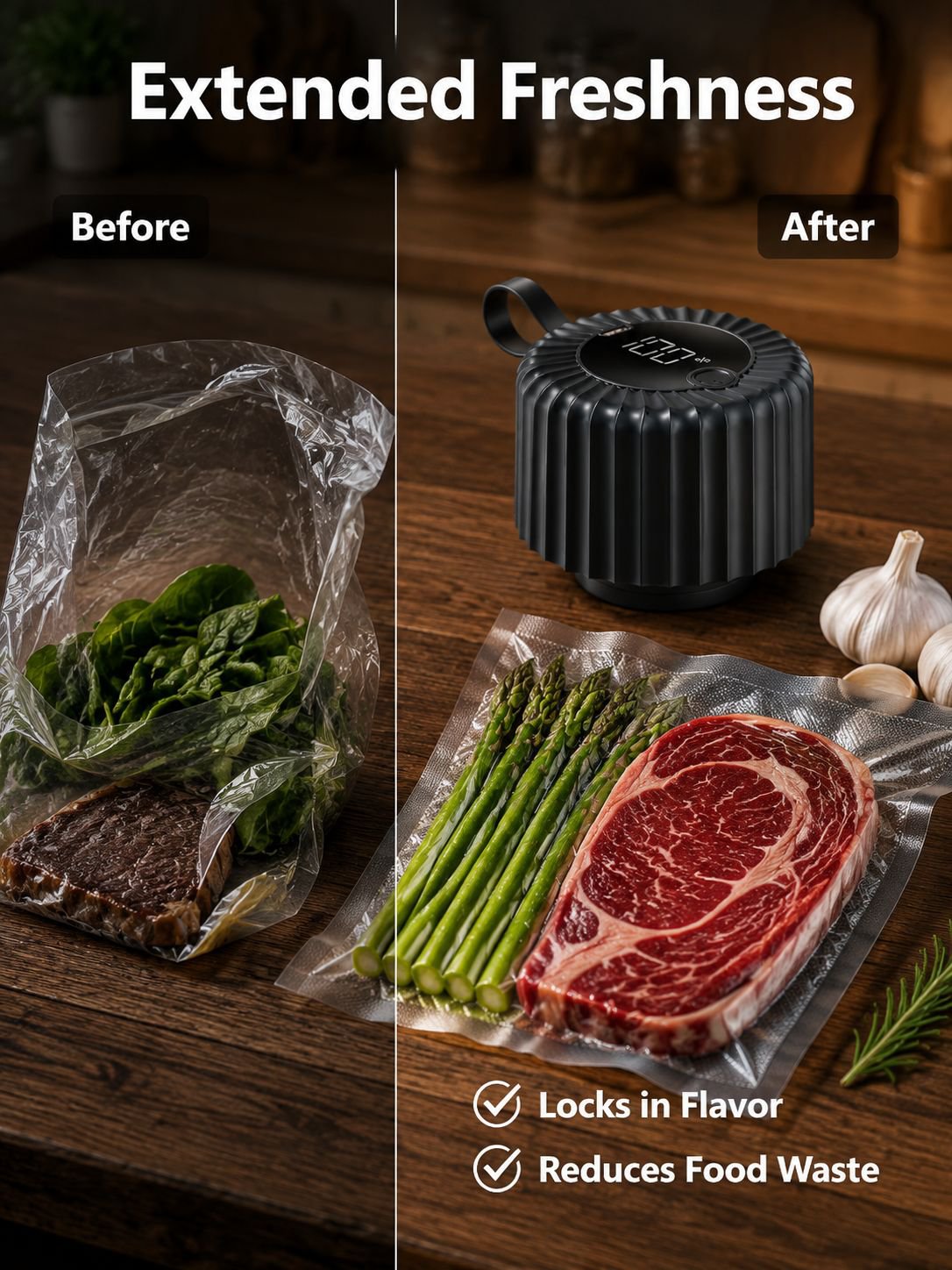 Vacuum sealing machine, electric vacuum sealing machine, food packaging machine, compression bag