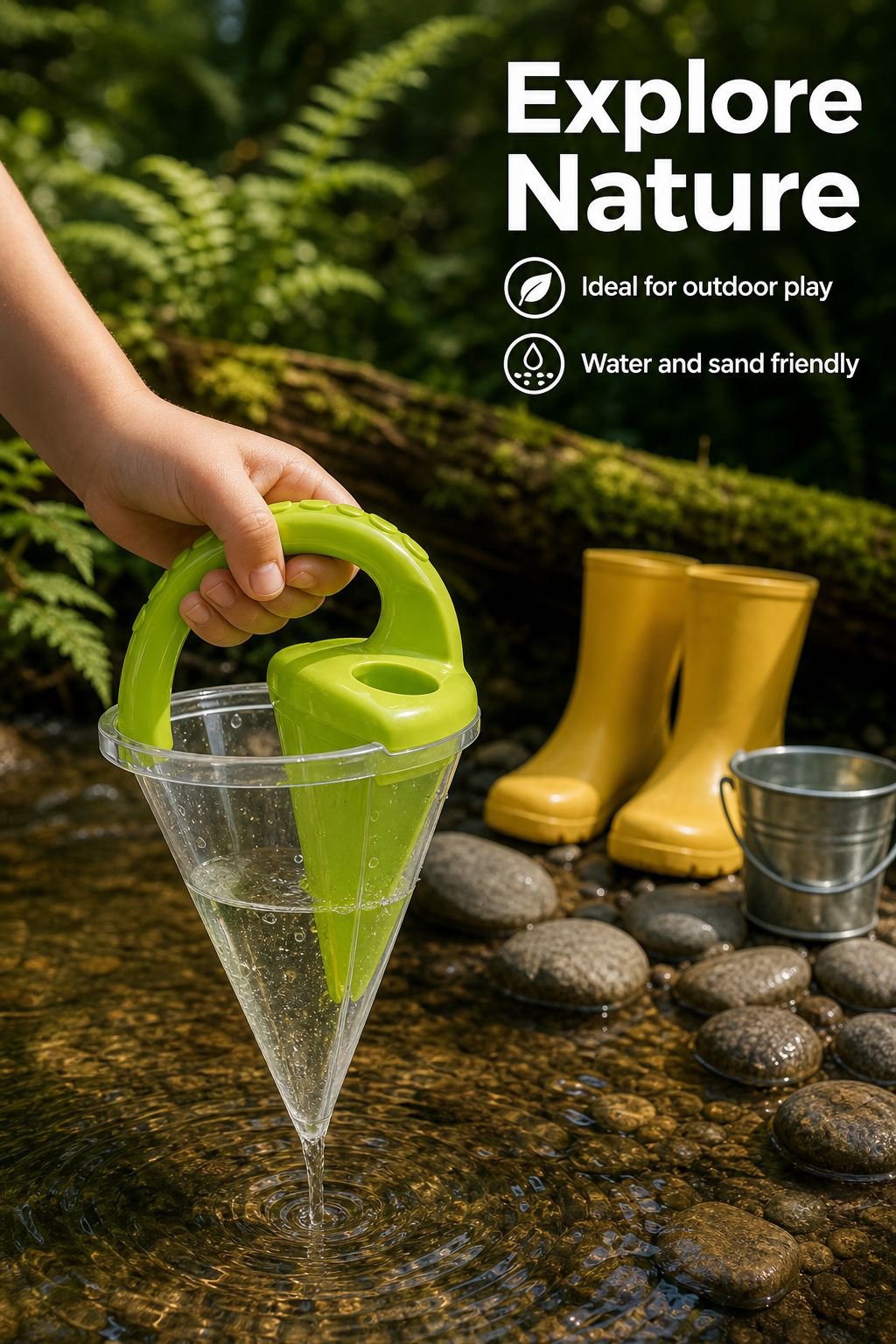Portable Sand Funnel Toy for Outdoor Beach Play