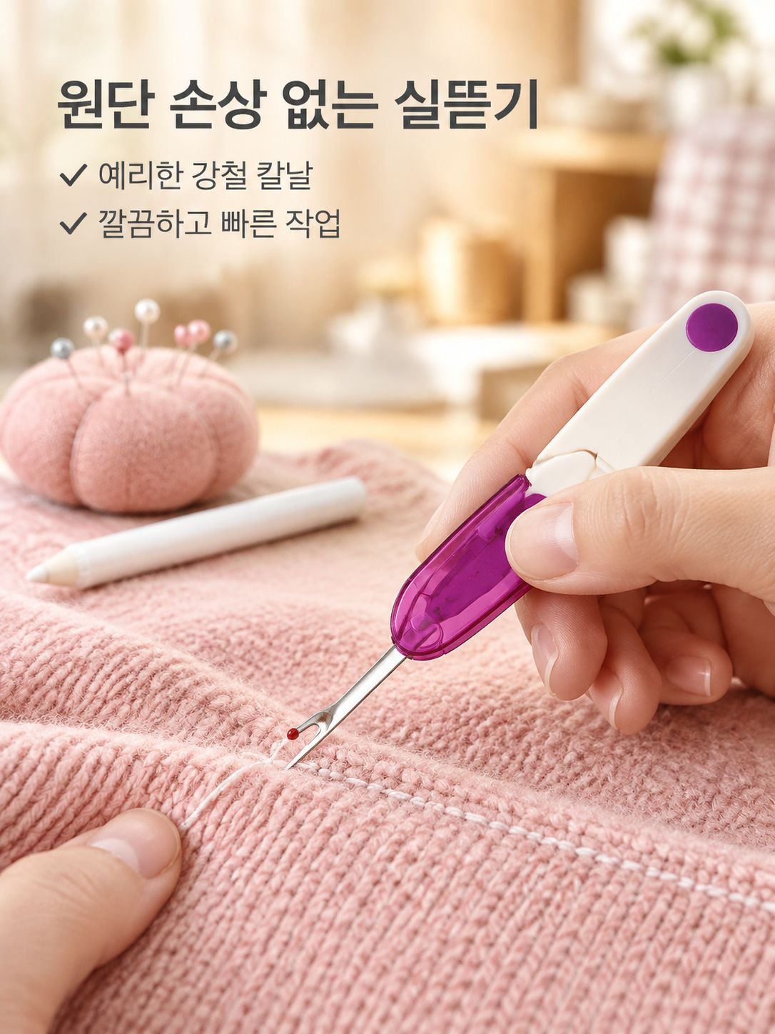 실 뜯는 바느질 도구